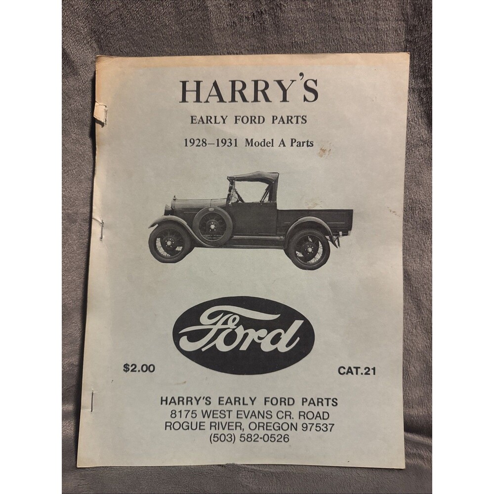 Vintage Harry's Early Ford Parts 1928-1931 Model A Parts Cat 21